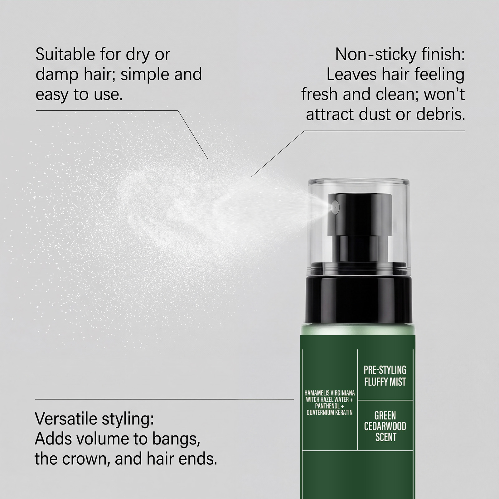 Hair Styling Volumizing Mist For Daily Hair Beauty Care Routine All Hair Types