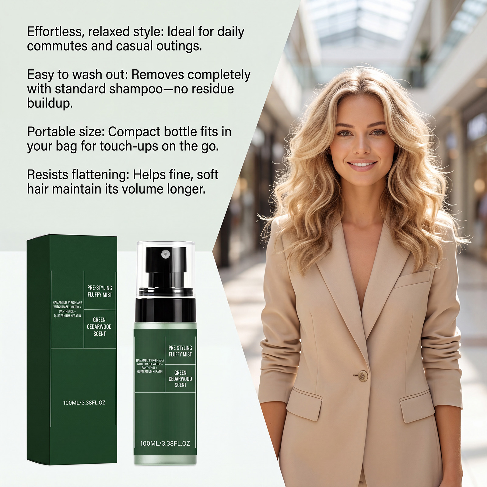 Hair Styling Volumizing Mist For Daily Hair Beauty Care Routine All Hair Types