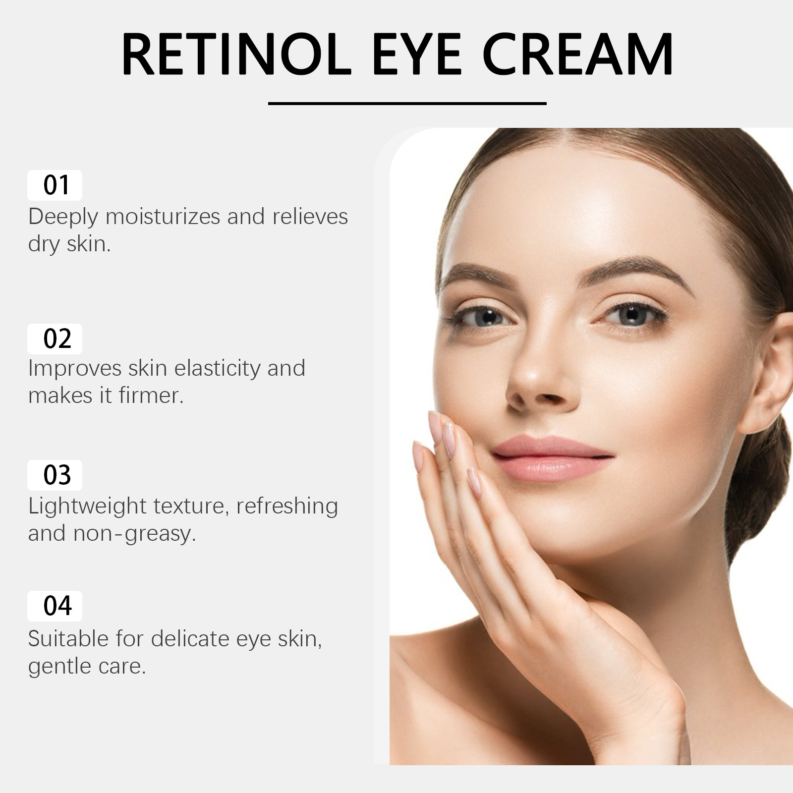 Retinol Eye Cream Fades Fine Lines Tightens Skin Mildly Nourishes Hydrates Softens Daily Eye Care
