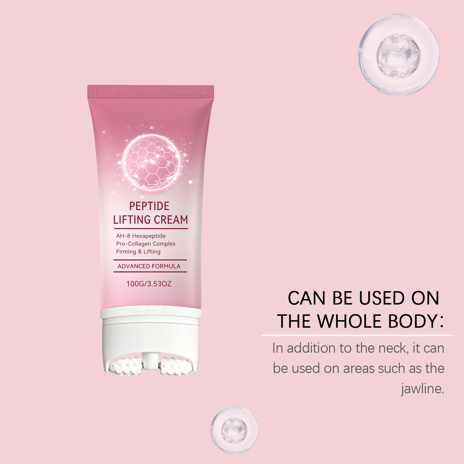 Neck Care Cream Mild Refreshing Smooth Elastic Daily Neck Roller Massage Care Ointment