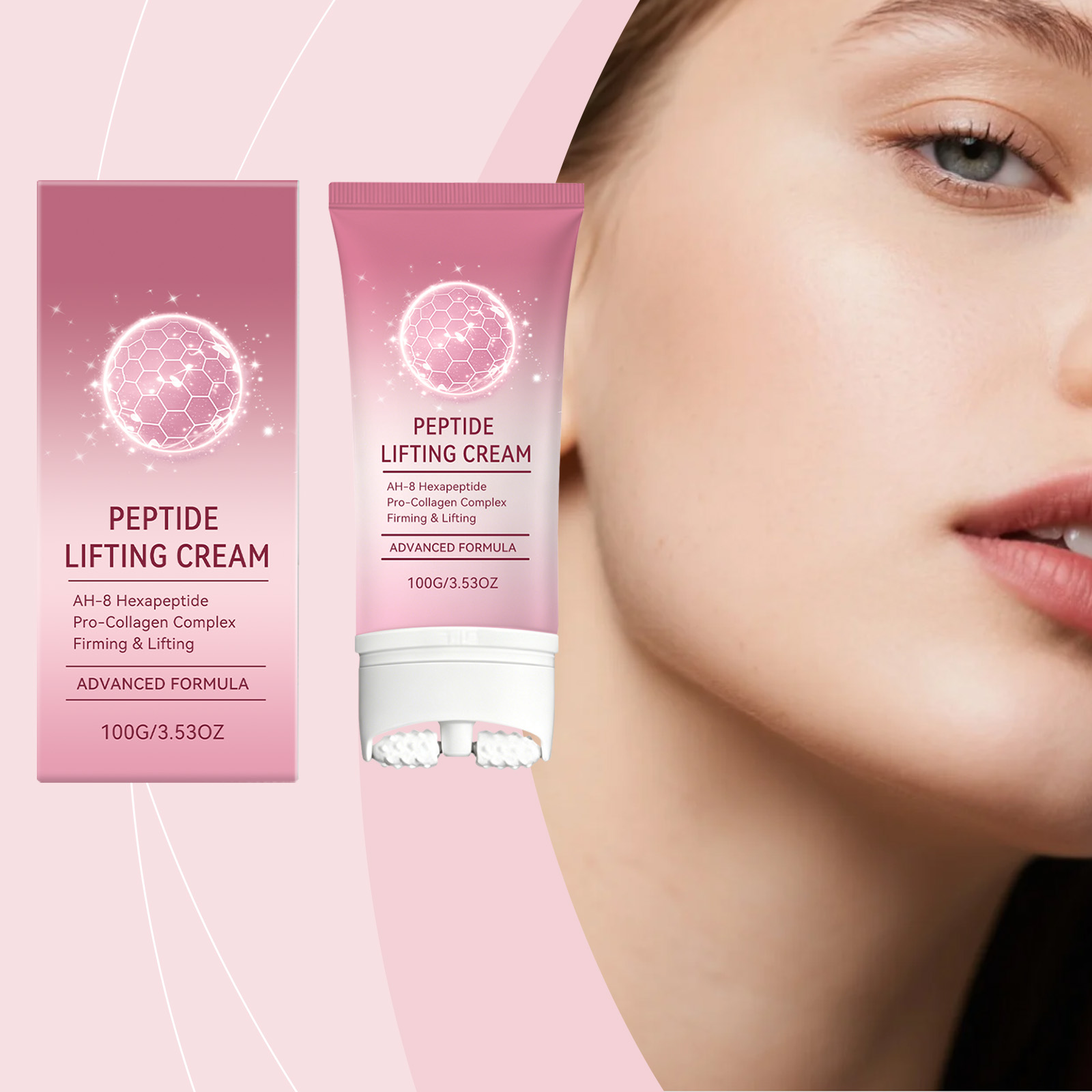 Neck Care Cream Mild Refreshing Smooth Elastic Daily Neck Roller Massage Care Ointment