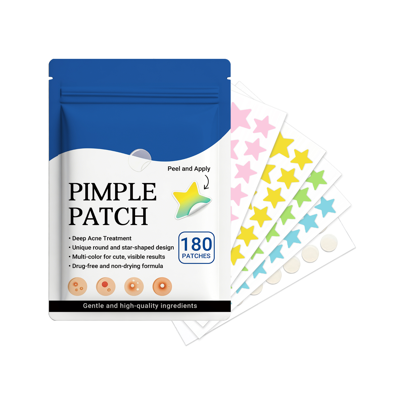 Daily Mild Cleansing Acne Care Patch Skin Gentle Breathable Smooth Comfort Facial Complexion