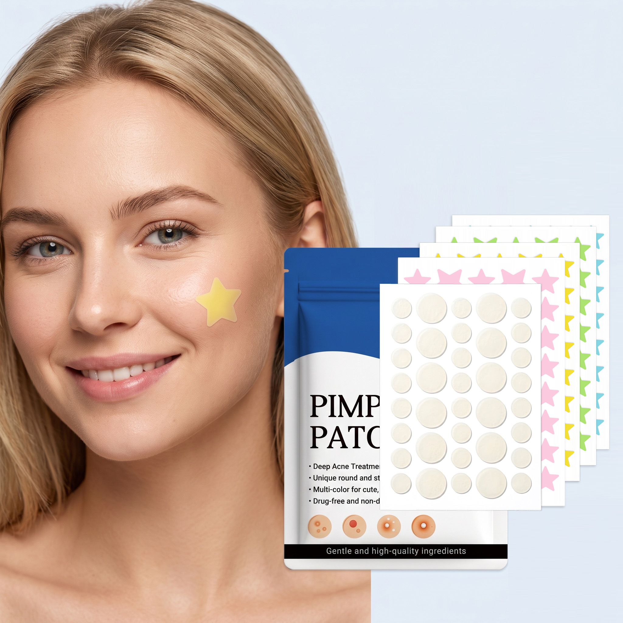 Daily Mild Cleansing Acne Care Patch Skin Gentle Breathable Smooth Comfort Facial Complexion