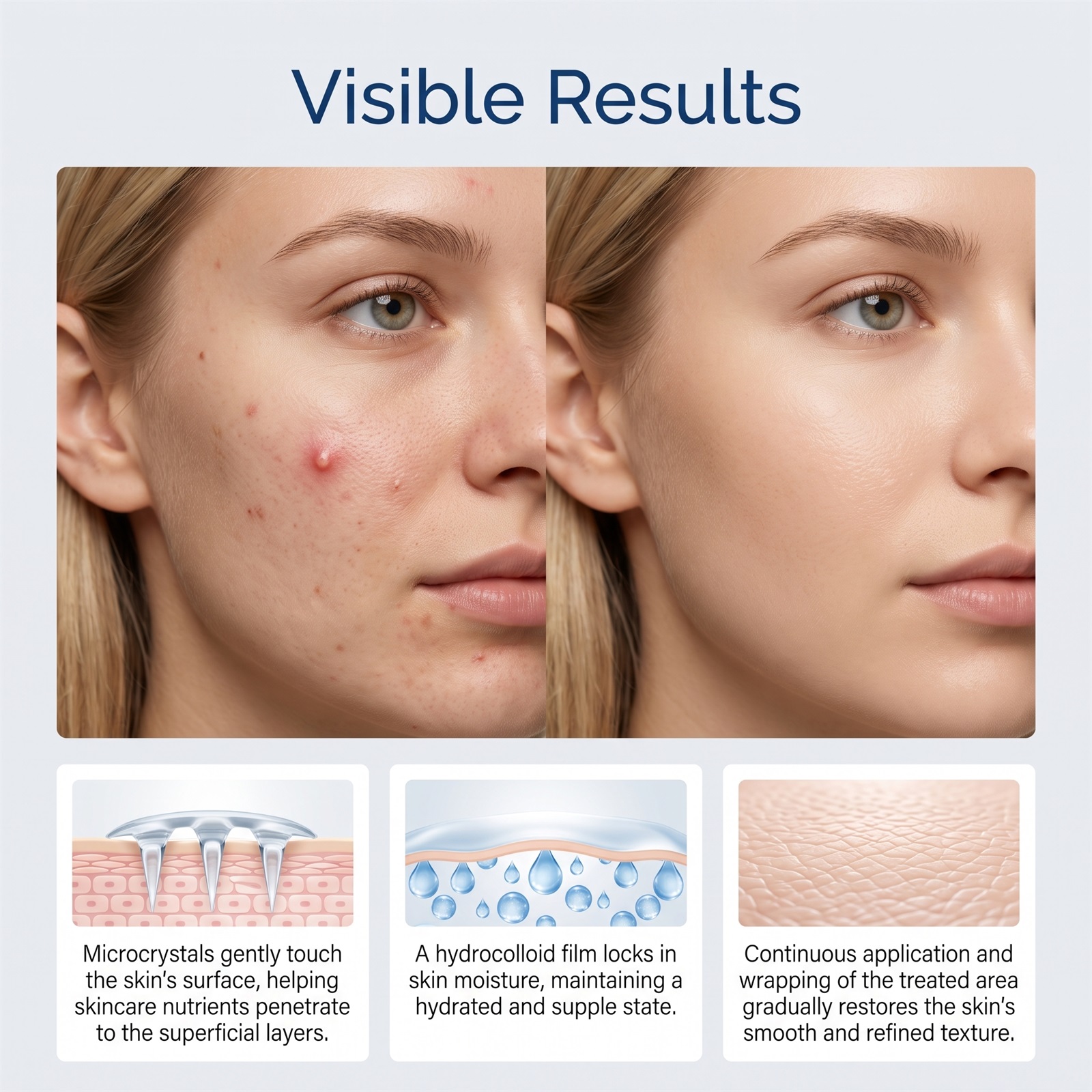 Skin Care Patch Mild Clean Facial Surface Acne Smooth Comfort Thin Invisible Skin Friendly Acne Patch