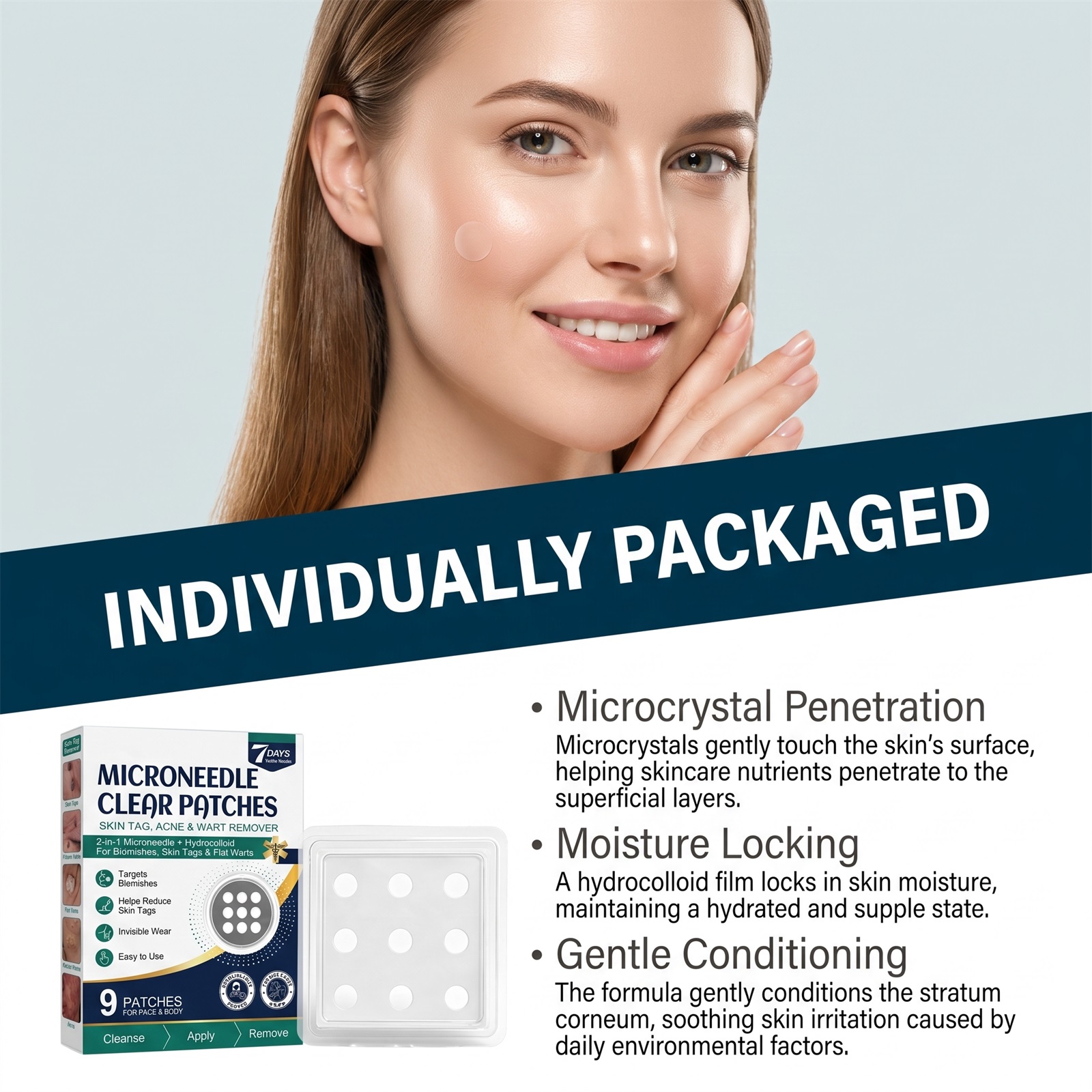 Skin Care Patch Mild Clean Facial Surface Acne Smooth Comfort Thin Invisible Skin Friendly Acne Patch