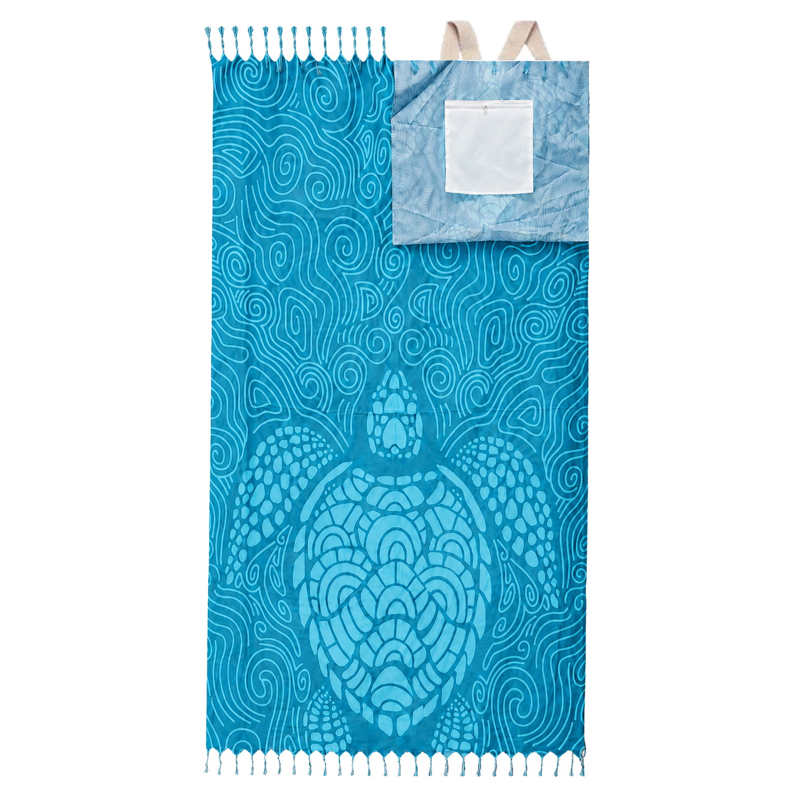 Convertible Beach Towel Bag Outdoor Camping Seaside Picnic Multifunctional Gear Portable Light Sandproof Waterproof
