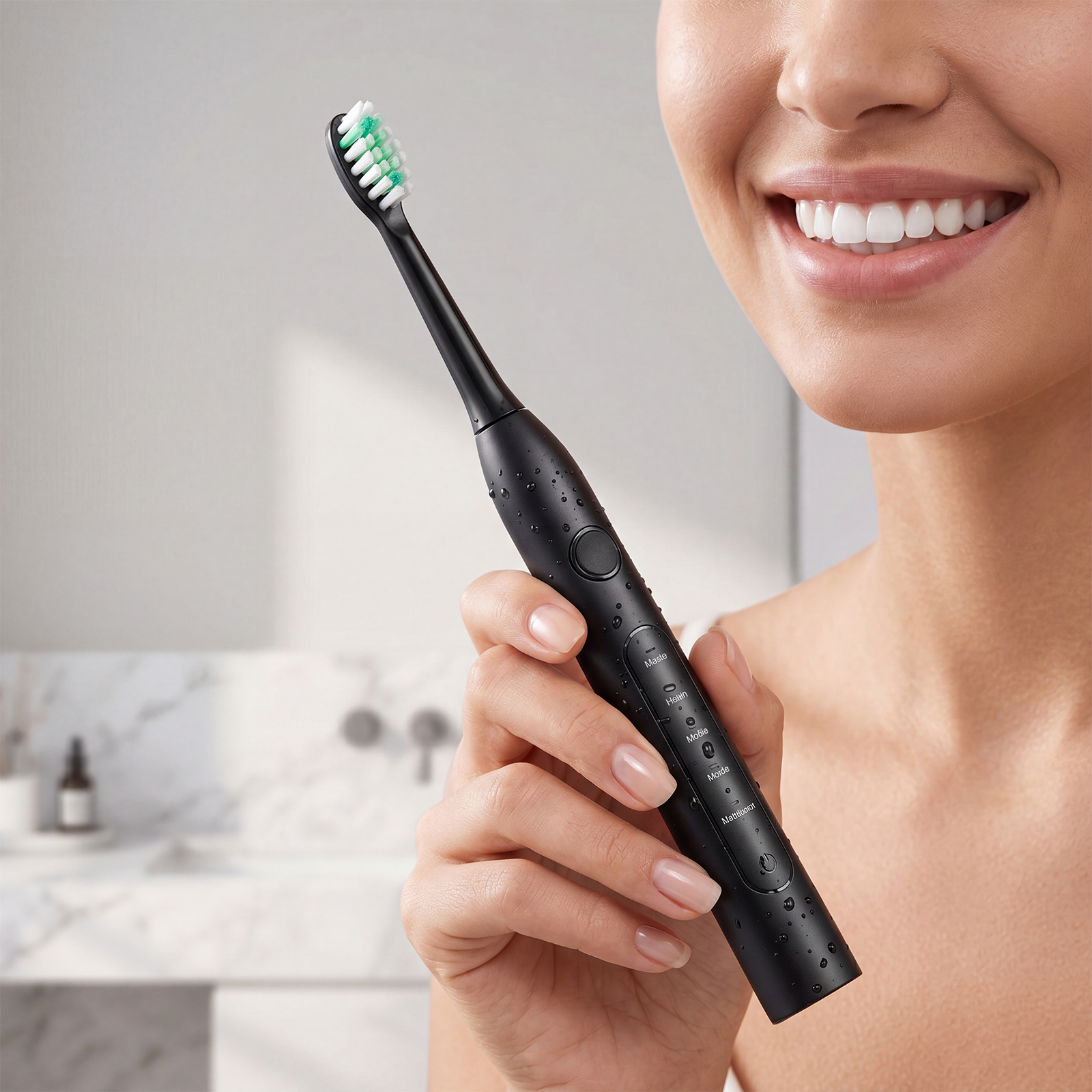 Electric Toothbrush Black Eight Brush Heads Usb Charging Soft Bristles Clean Teeth Stains Protect Gums
