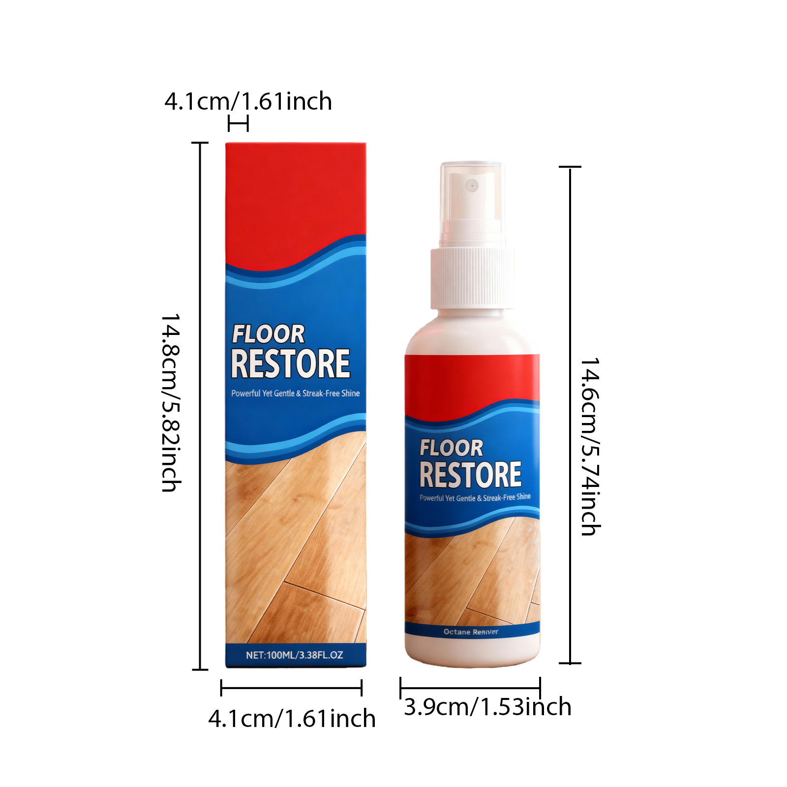 Wood Floor Polish Daily Household Multi Effect Stain Remover Scale Cleaner Brightening Mopping Detergent
