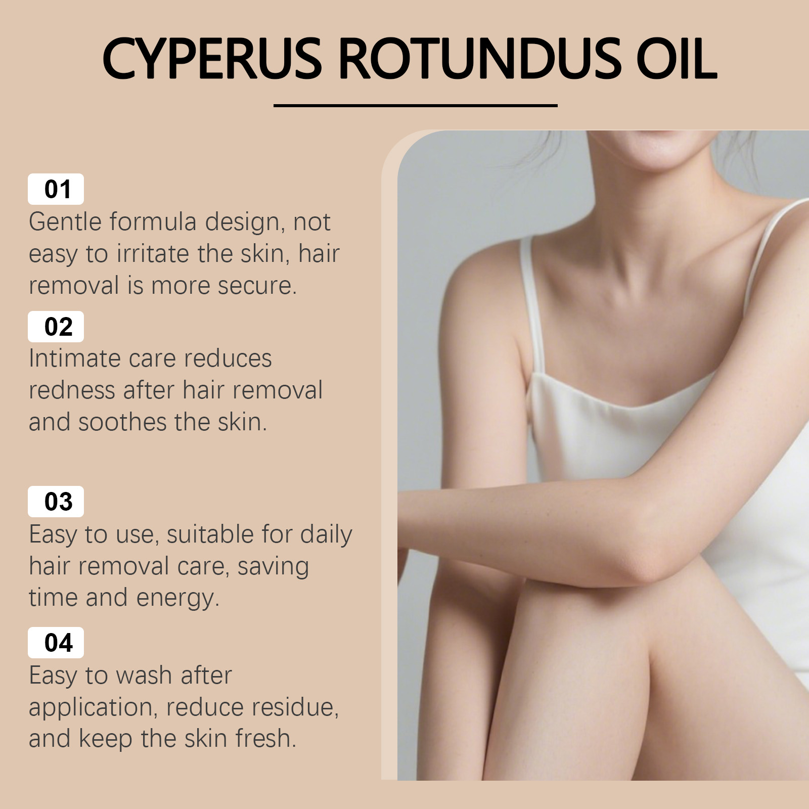 Hair Removal Essential Oil Post Depilation Soothing Moisturizing Silky Skin Plant Nourishing Care
