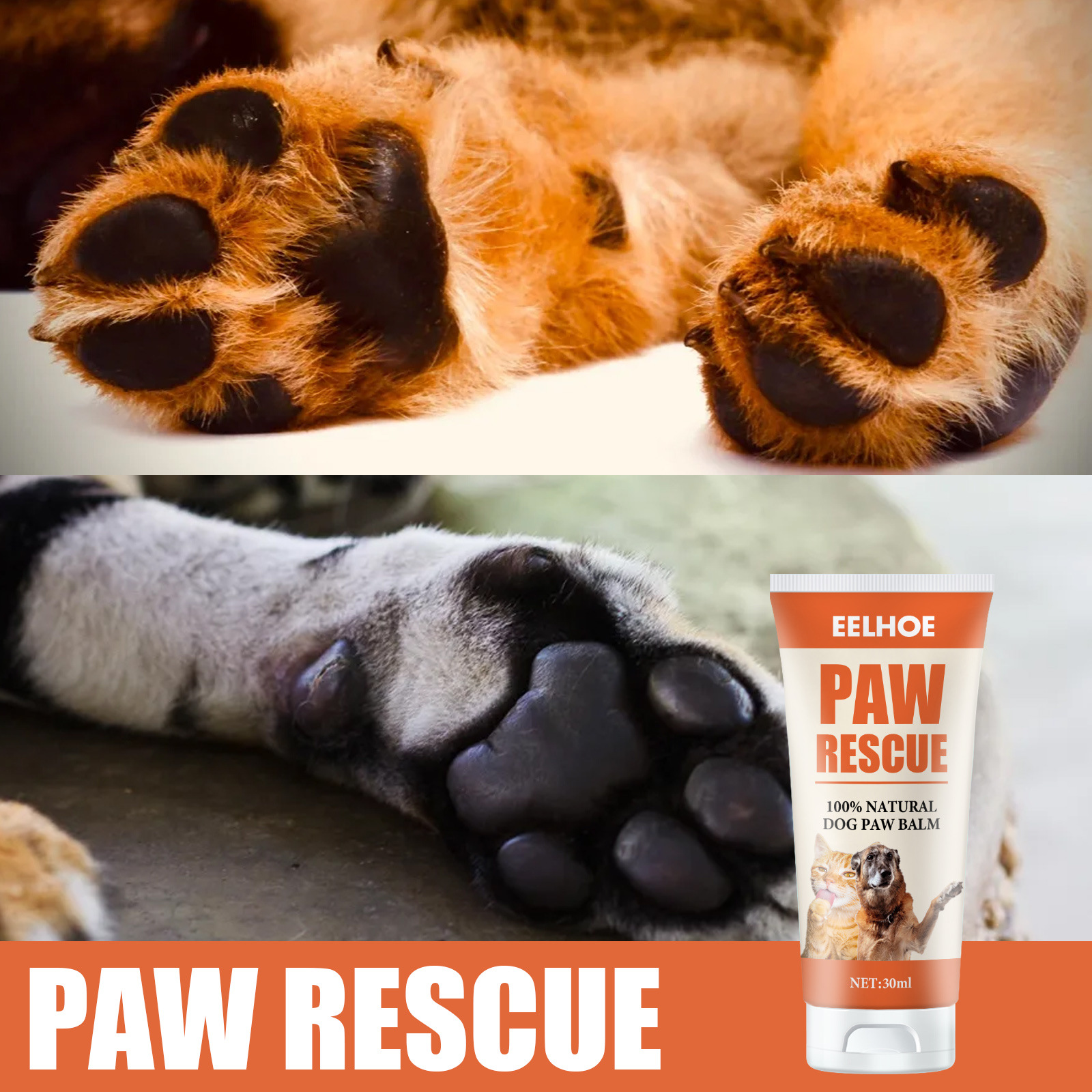 Pet Paw Balm Moisturizing Soothing Protection For Cats Dogs Cracked Paws Nose And Pads Daily Care
