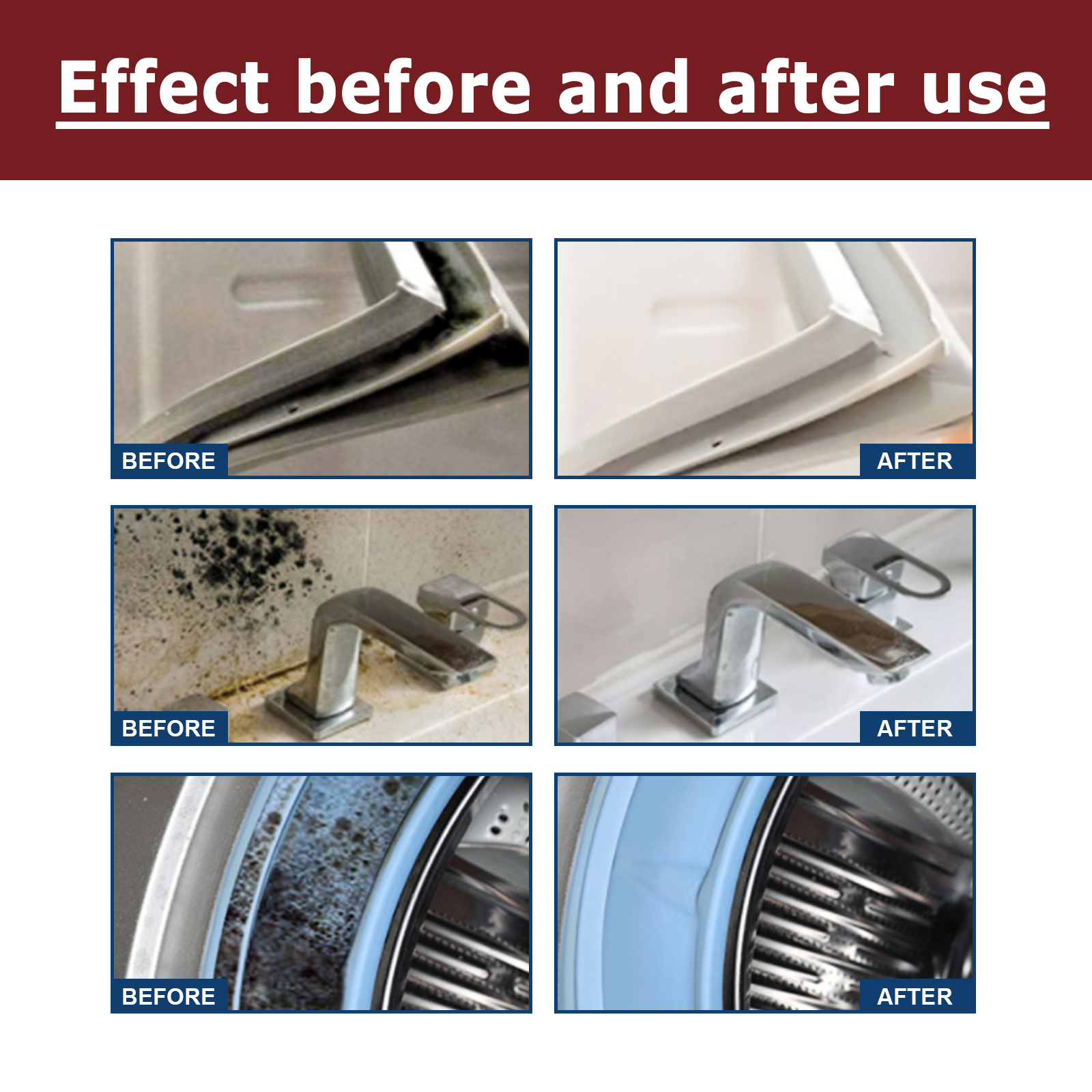 Mold Remover Spray Bathroom Ceiling Tile Wall Cleaner Fast Acting Stain Remover Anti Mildew Treatment 60ml