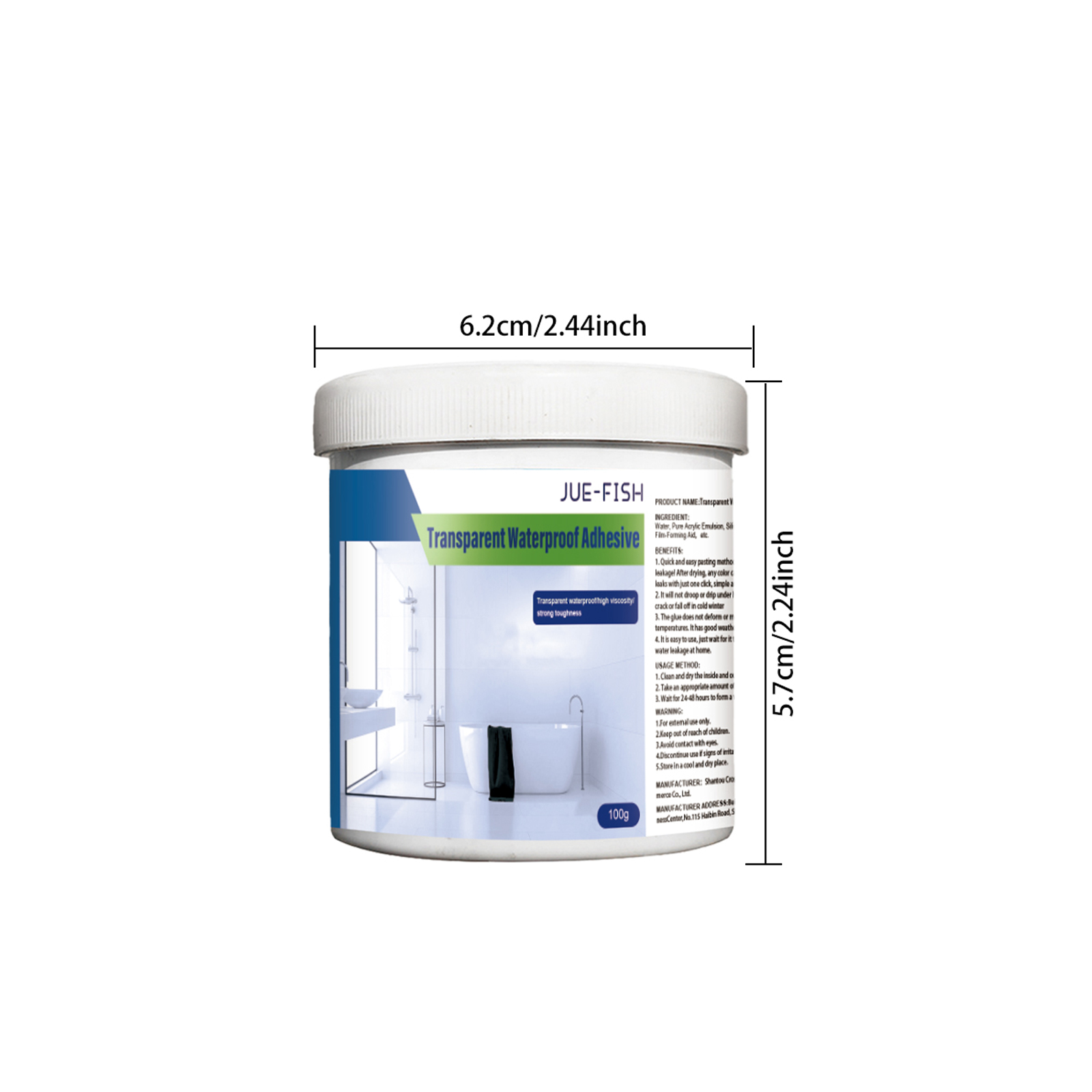 Transparent Waterproof Sealant Coating For Bathroom Balcony Roof Wall Crack Leak Repair 100g