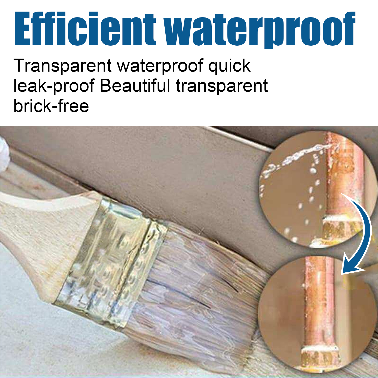 Transparent Waterproof Sealant Coating For Bathroom Balcony Roof Wall Crack Leak Repair 100g