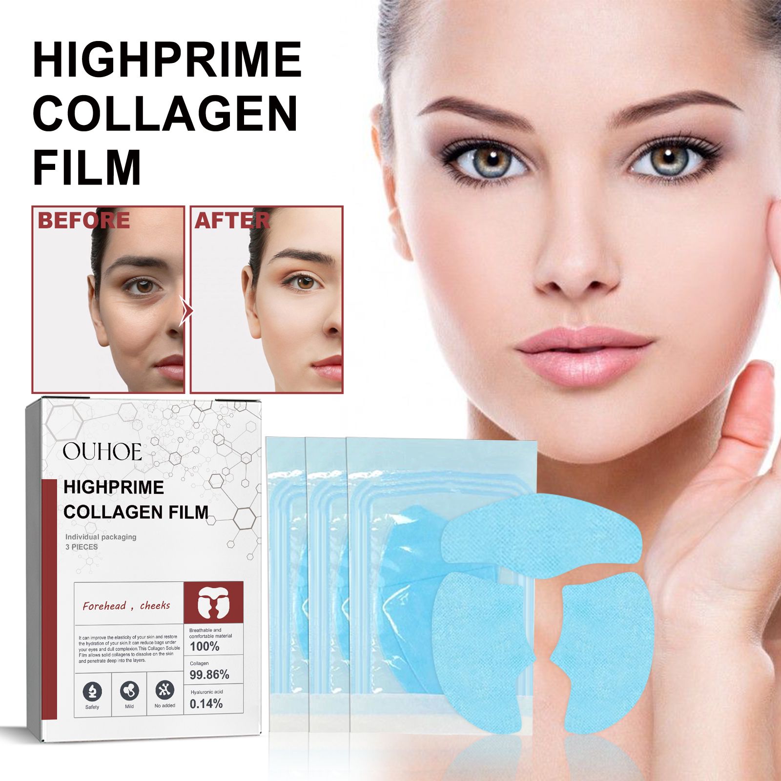 Collagen Mask Set Moisturizing Eye And Face Mask For Firming And Daily Skin Care