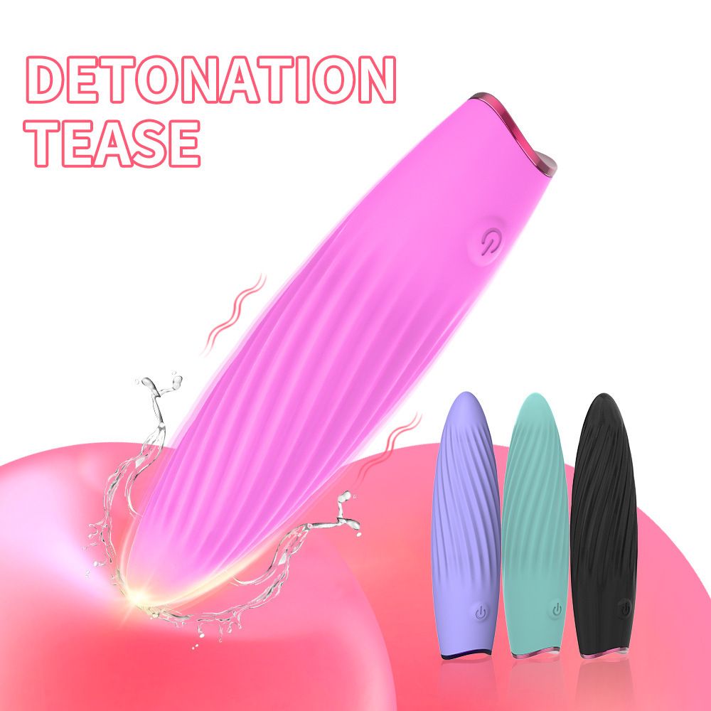 (Pink) Adult Toys Female Vibrator Massager Strong Textured Bullet Vibrator Sex Toy for Women Adult Products G Spot Clitoral Masturbation