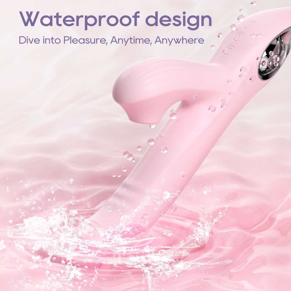 Rose Vibrator for Women G Spot Stimulation Massagers Wand Clitoral Stimulators Rotating Beads Telescopic Masturbator Adult Sex Toy Gift for Her
