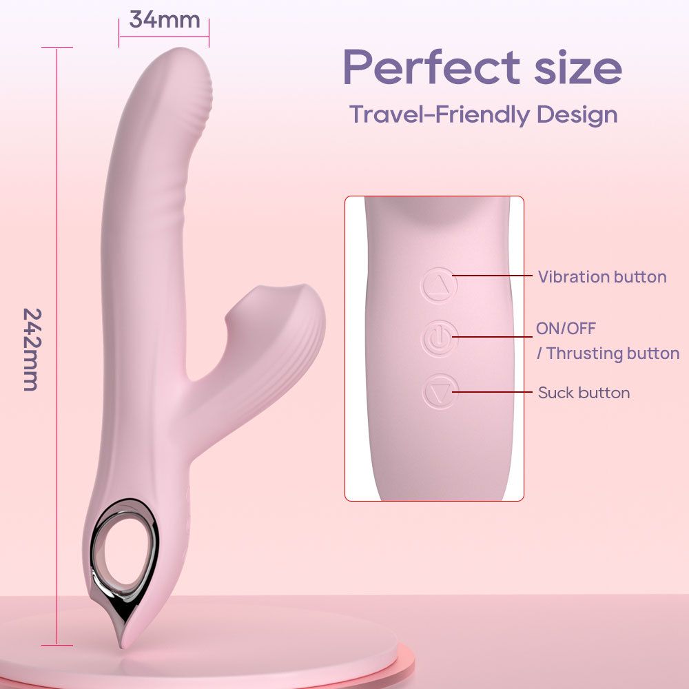 Rose Vibrator for Women G Spot Stimulation Massagers Wand Clitoral Stimulators Rotating Beads Telescopic Masturbator Adult Sex Toy Gift for Her