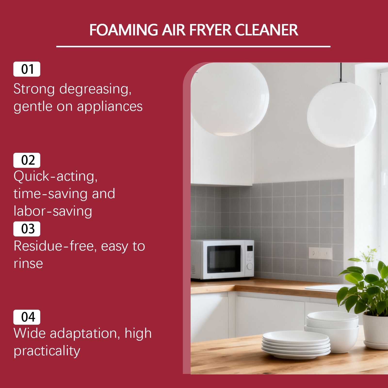 Air Fryer Cleaner Spray Degreasing For Daily Kitchen Appliance Cleaning