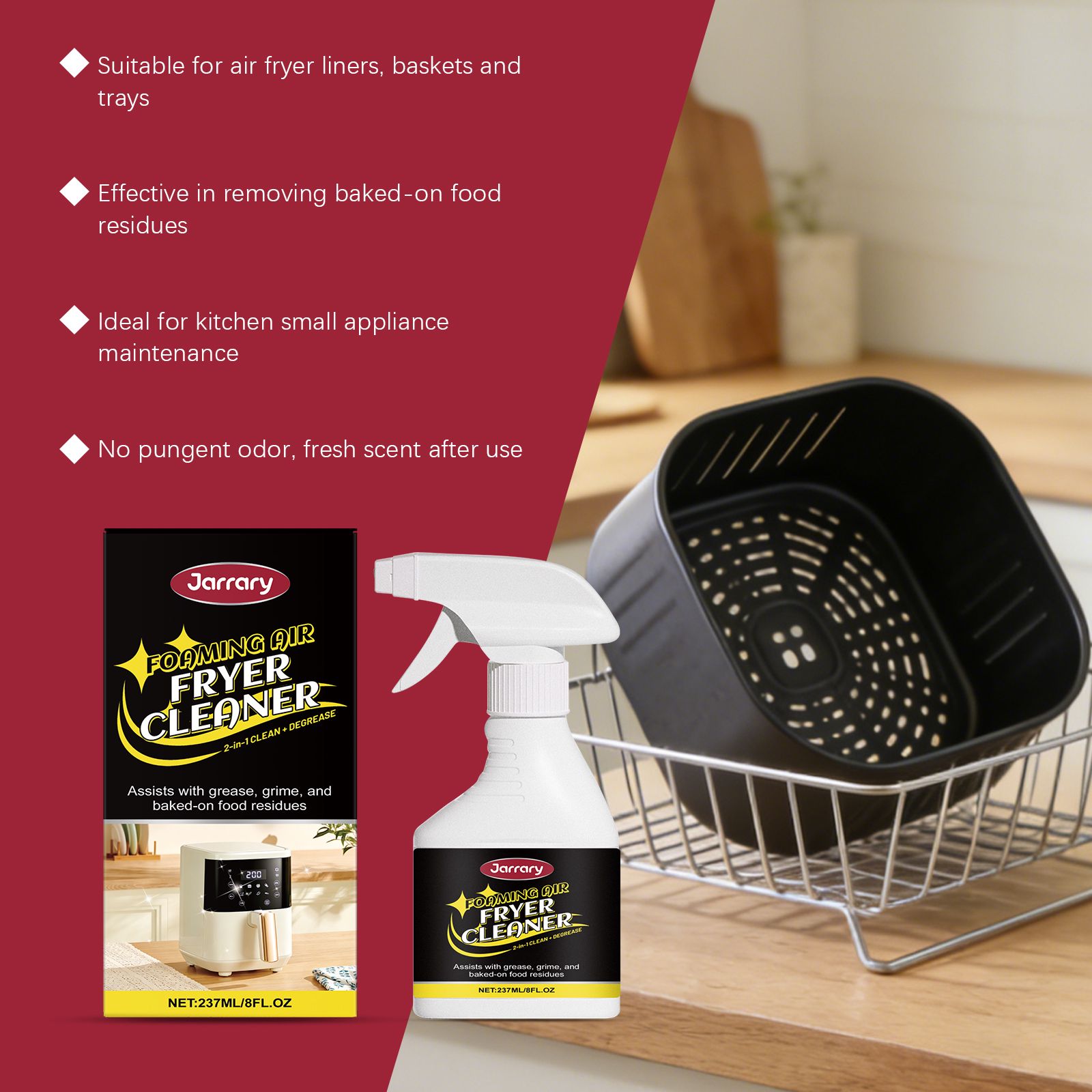 Air Fryer Cleaner Spray Degreasing For Daily Kitchen Appliance Cleaning
