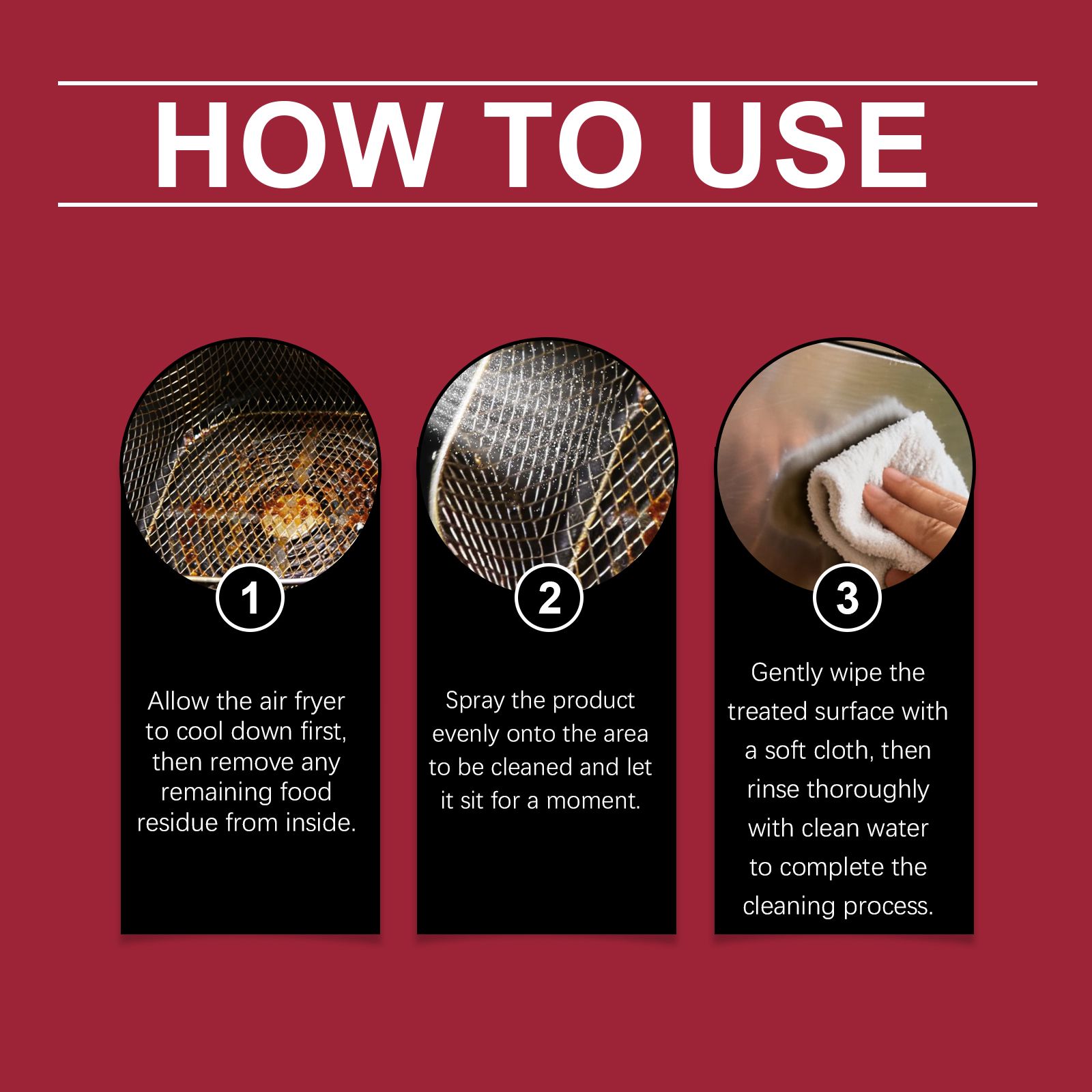 Air Fryer Cleaner Spray Degreasing For Daily Kitchen Appliance Cleaning