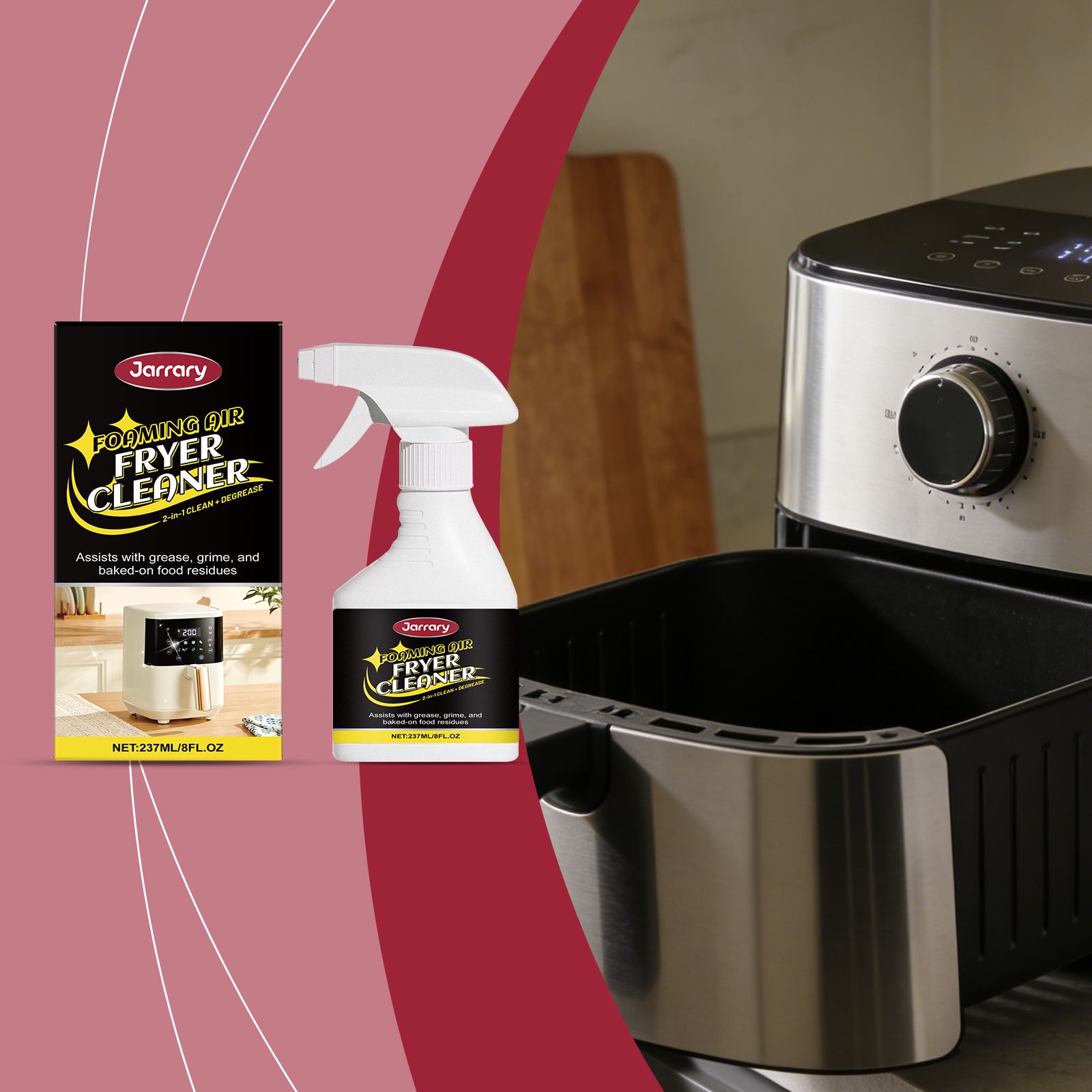 Air Fryer Cleaner Spray Degreasing For Daily Kitchen Appliance Cleaning