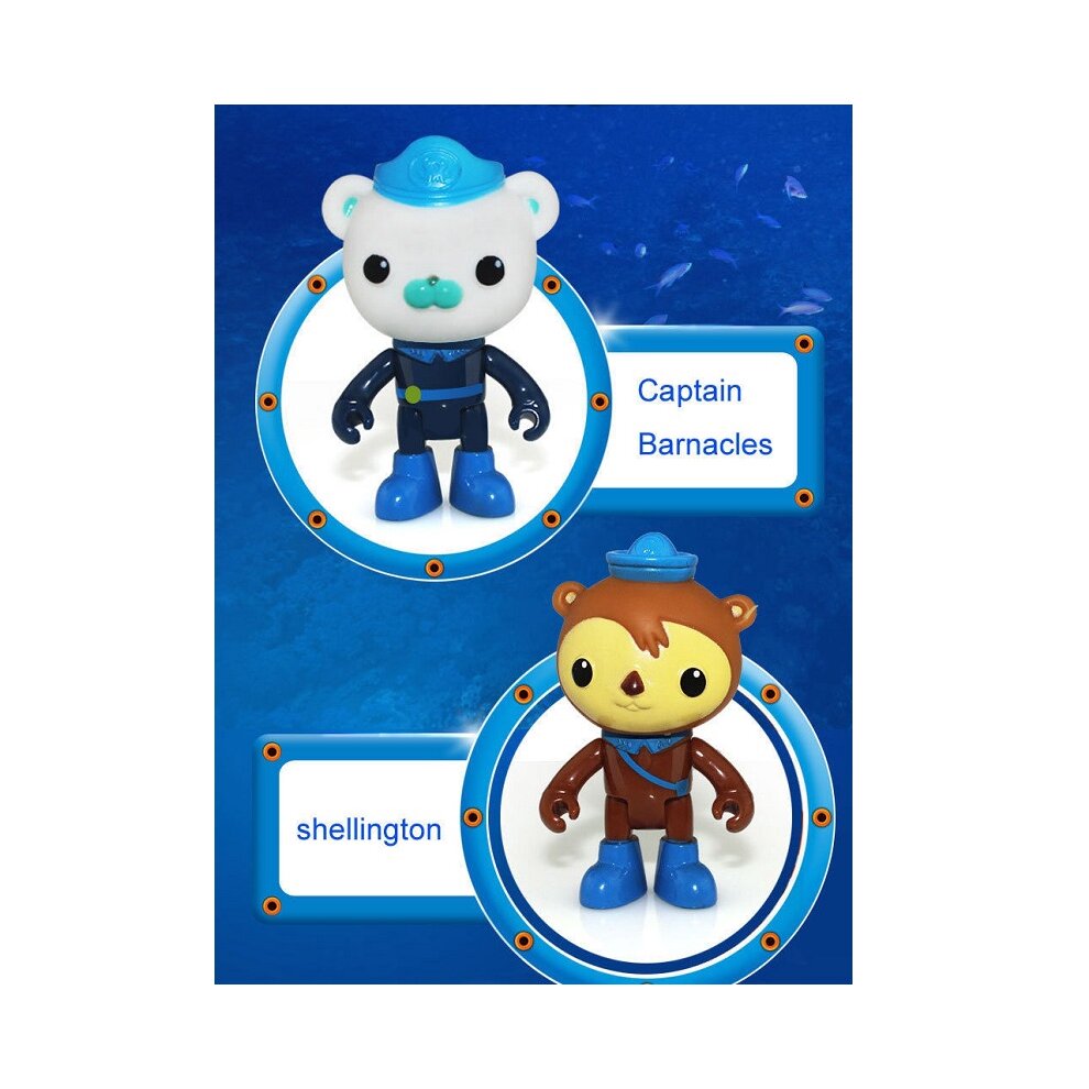 8pcs The Octonauts Action Figures Toys Captain Barnacles Medic Peso Kids Gifts