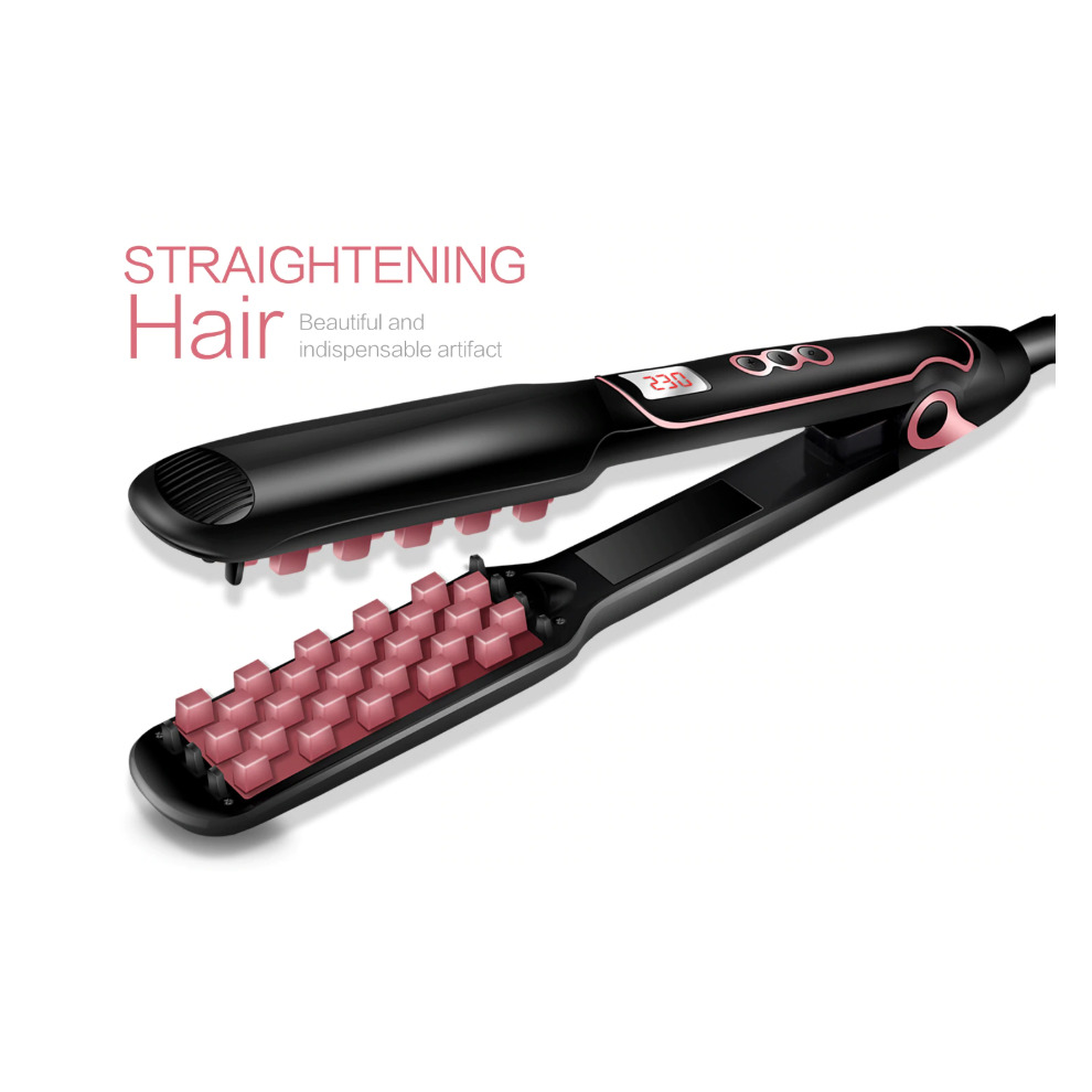 Hair Straightener Hot Comb Hair Volumizing Iron Brush Comb 2 in 1
