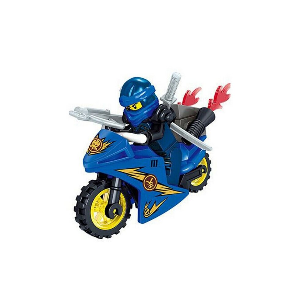 8Pcs Ninjago Motorcycle Minifigures Ninja Mini Figures Fits Blocks Toy