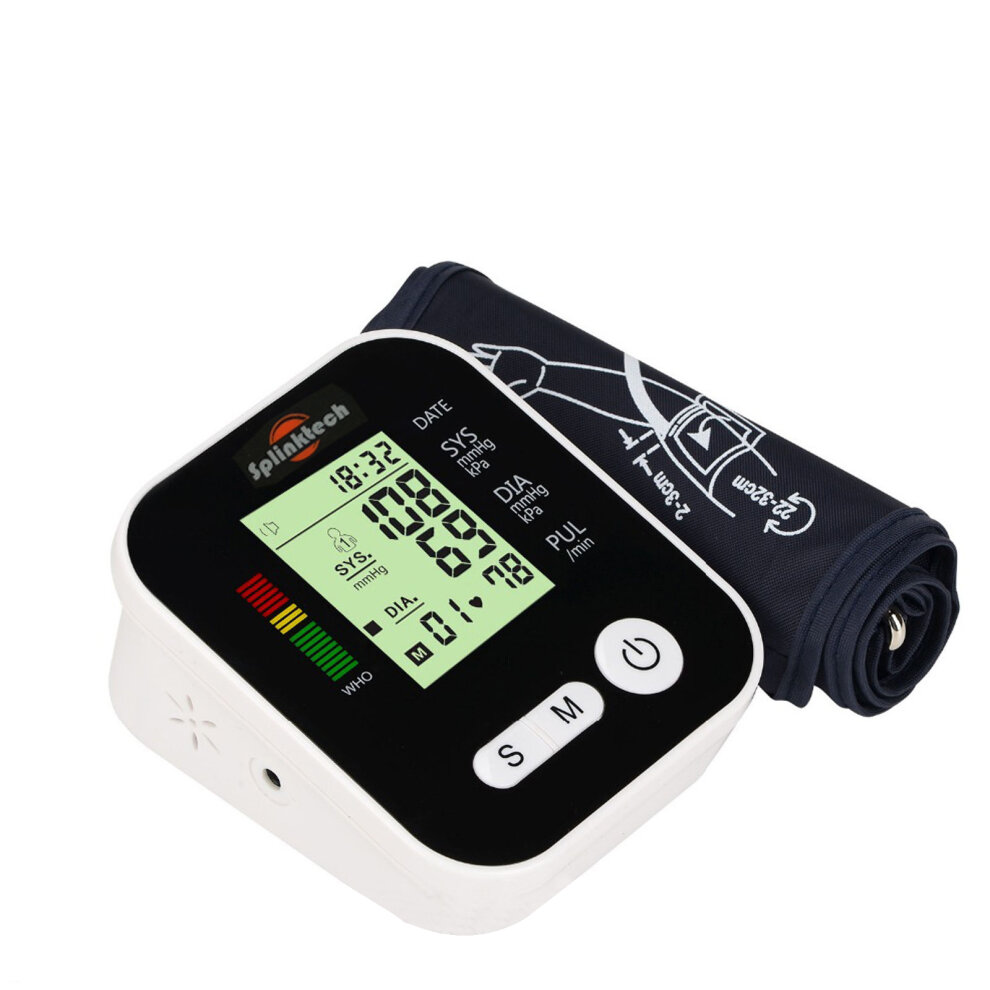 Digital Automatic Blood Pressure Monitor Upper Arm BP Machine (Black)