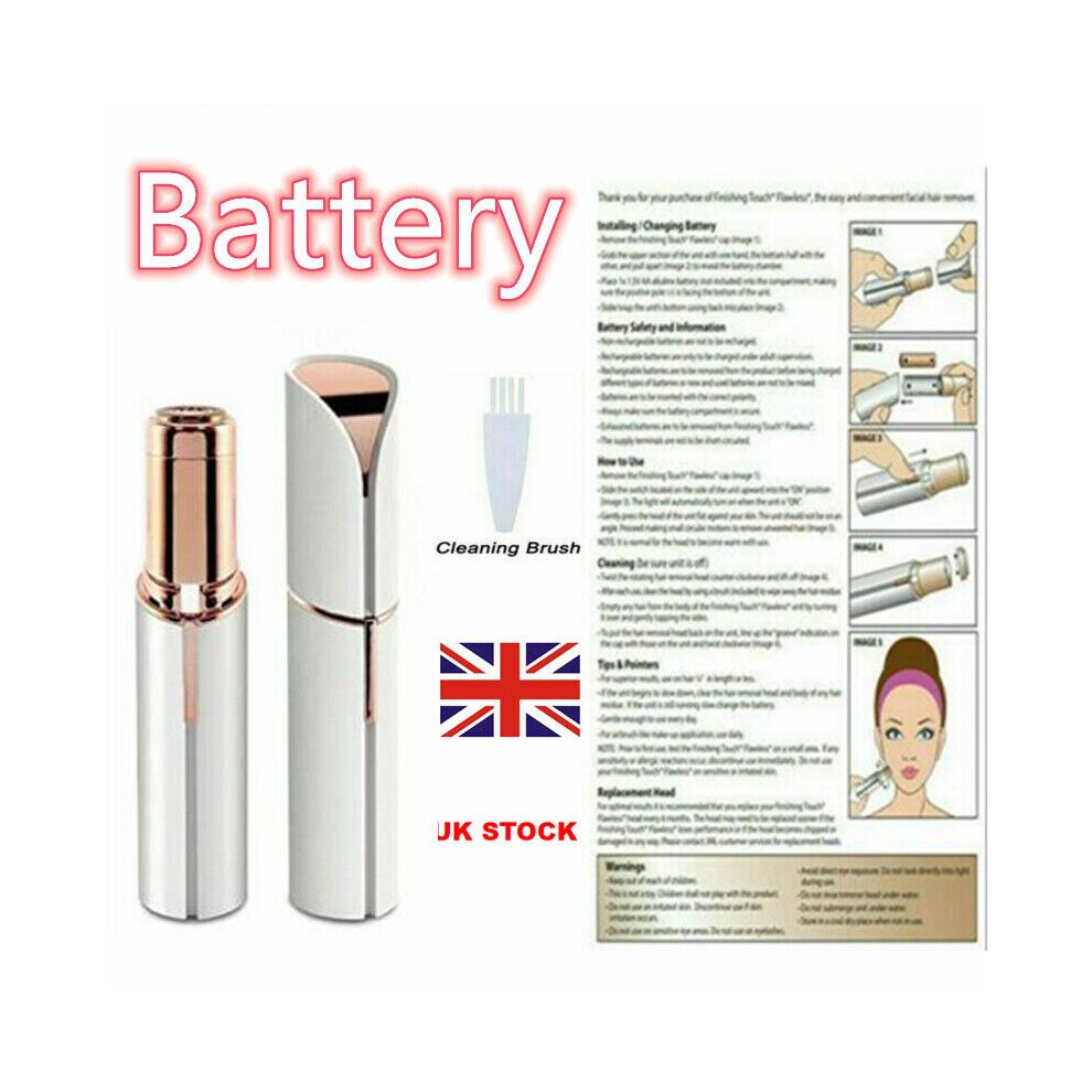 Flawless Finishing Touch Facial Hair Remover 18k gold Plated New