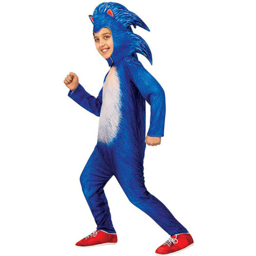 Sonic the Hedgehog Costume Kids Boys Cosplay Party Jumpsuits Bodysuit Fancy Dress Game Character Halloween Costumes Role Playing Dress Up Suit Kids