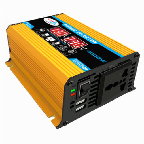 4000W Peak Car Power Inverter 12V-220V Modified Sine Wave Converter with LCD Screen Dual