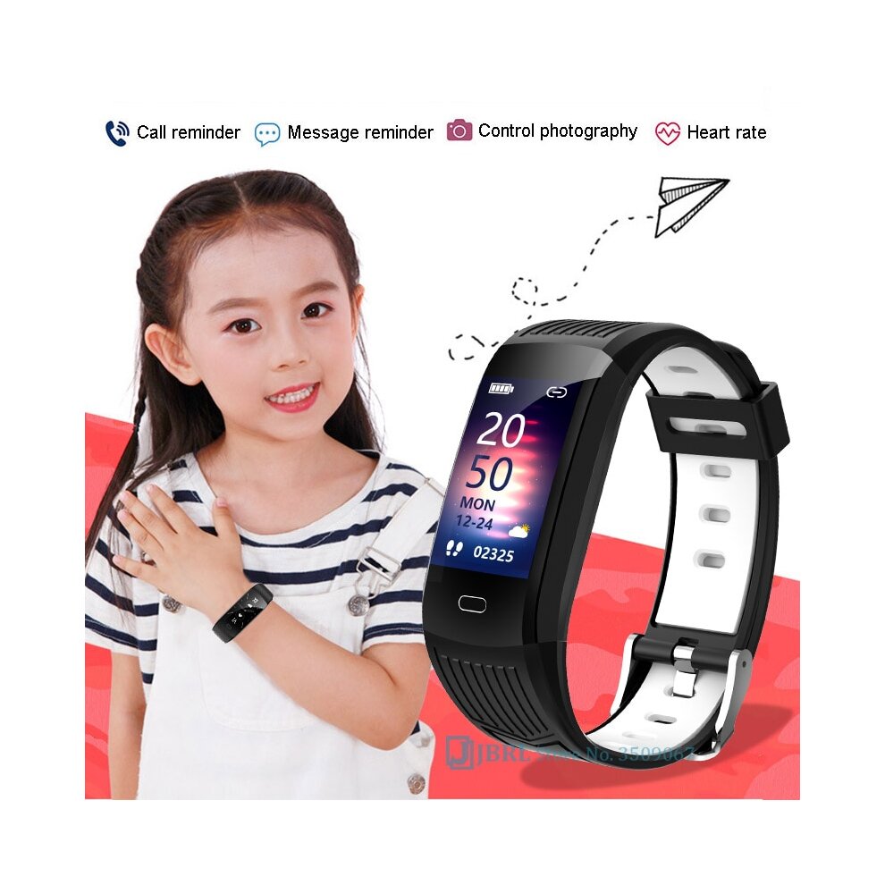 Kids Children Smart Watch Girls Boys Smartwatch Heart Rate Smart Watches(Black)