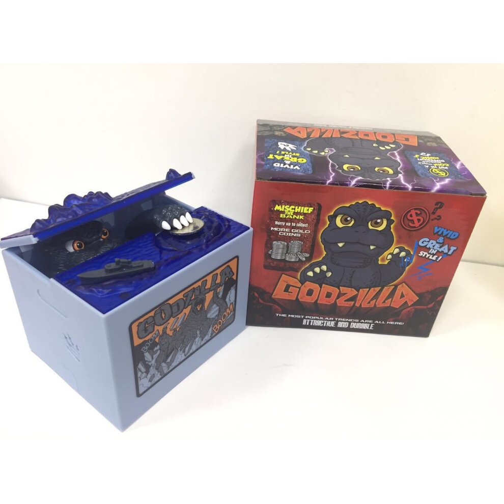 Godzilla Dinosaur Electric Money Box Piggy Bank Toy With Music Gift