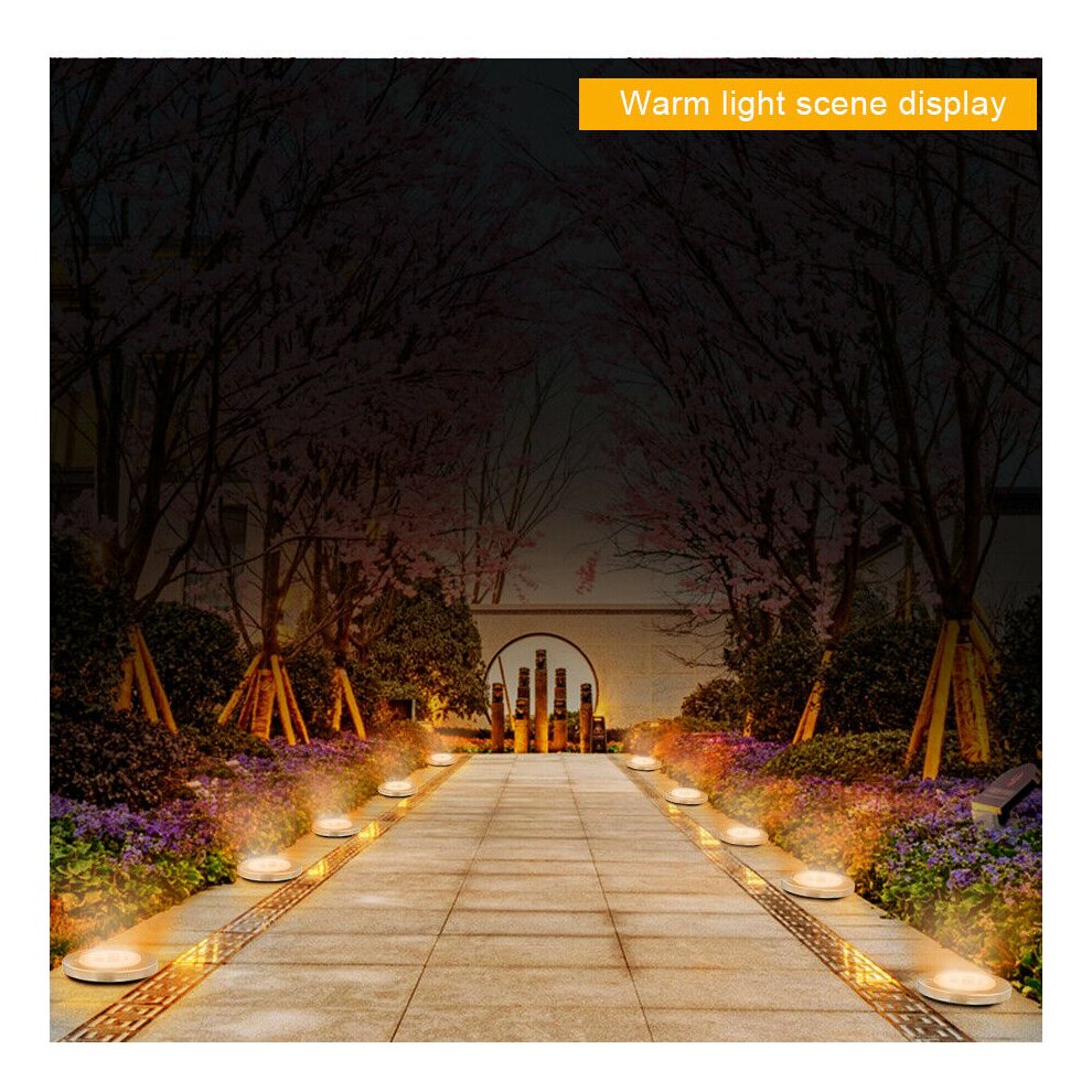(Multicolor) 8 LED RGB Solar Lawn Yard Led Night Light Buried Solar Garden Light IP65 Wa