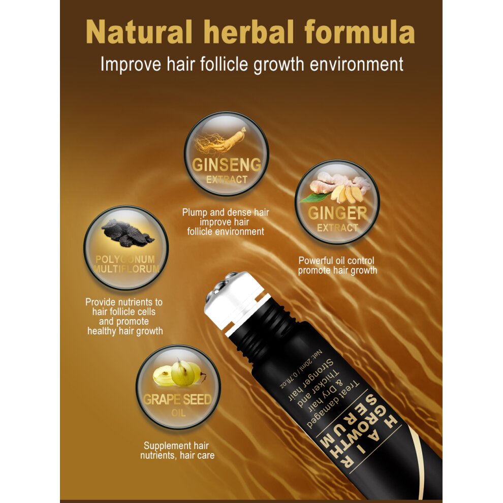 Sevich Hair Growth Oil Ginger Extract Growing Serum Prevent Hair Loss Care Scalp Massage Roller Treatment Thickener Essence 20ml