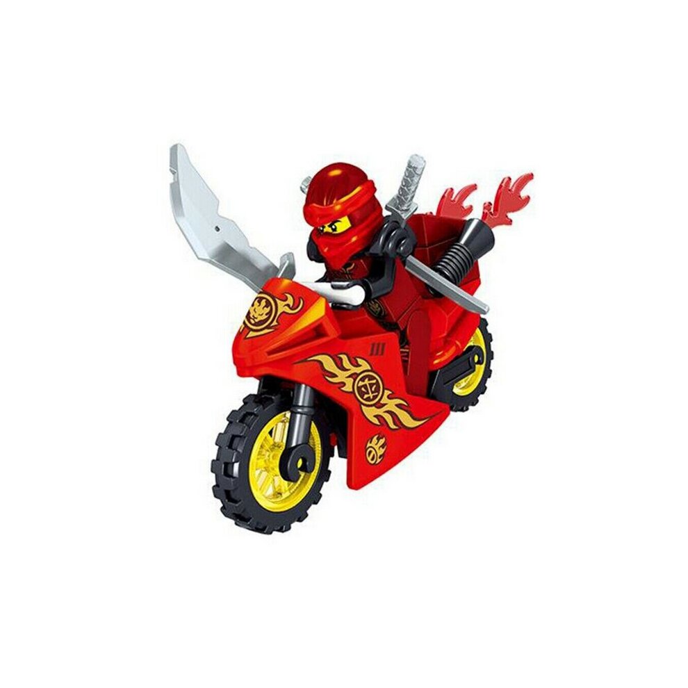 8Pcs Ninjago Motorcycle Minifigures Ninja Mini Figures Fits Blocks Toy