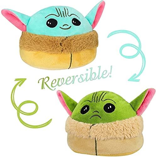 Reversible Baby Yoda teddy Plush Toy Cute yoda Mood Toy like the famous Tiktok octopus p