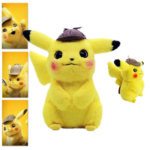 28CM Pokemon Detective Pikachu Soft Plush Teddy Doll Toys