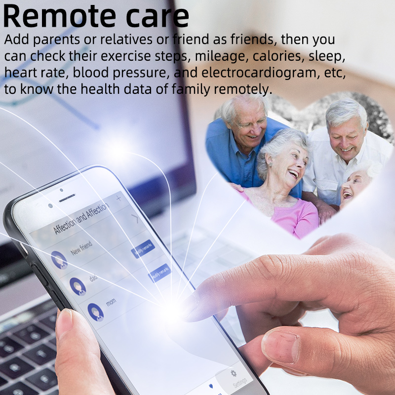 1.32“ HD Sart Watch Blood Sugar ECG+PPG Body Temperature Elderly Health Watch