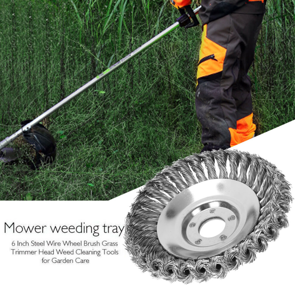 Steel Wire Wheel Trimmer Head Garden Weed Cutter Brush Lawn Mower Head