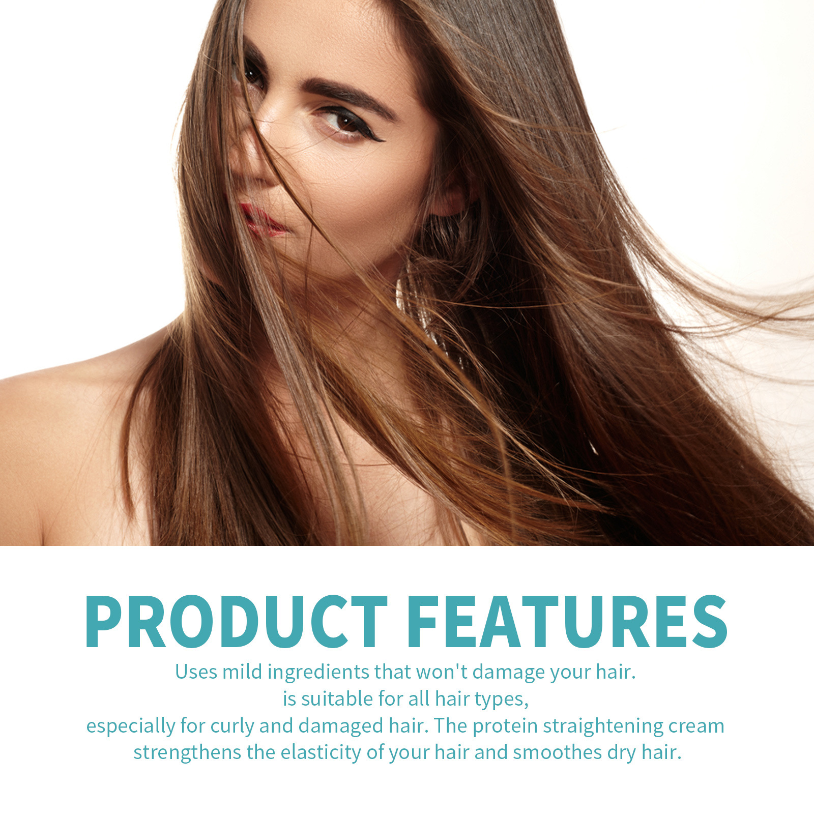 Protein Hair Straightening Cream Hair Treatment Cream with Smoothing Home Styling Straight Hair Softener Free From Pulling And Not Hurting