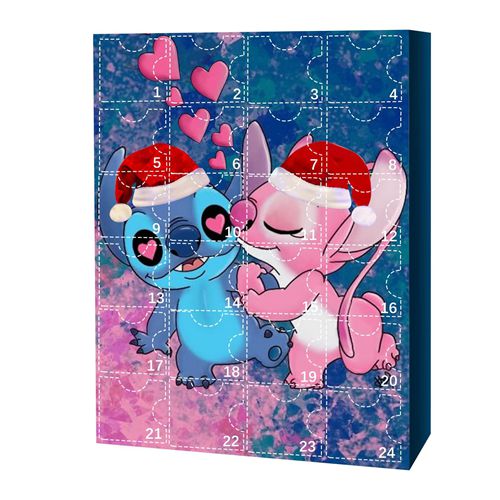 Christmas Advent Calendar Toy Stitch Surprise Toy Doll 24 Days Christmas Countdown Advent Funny Gift for Kids and Adults