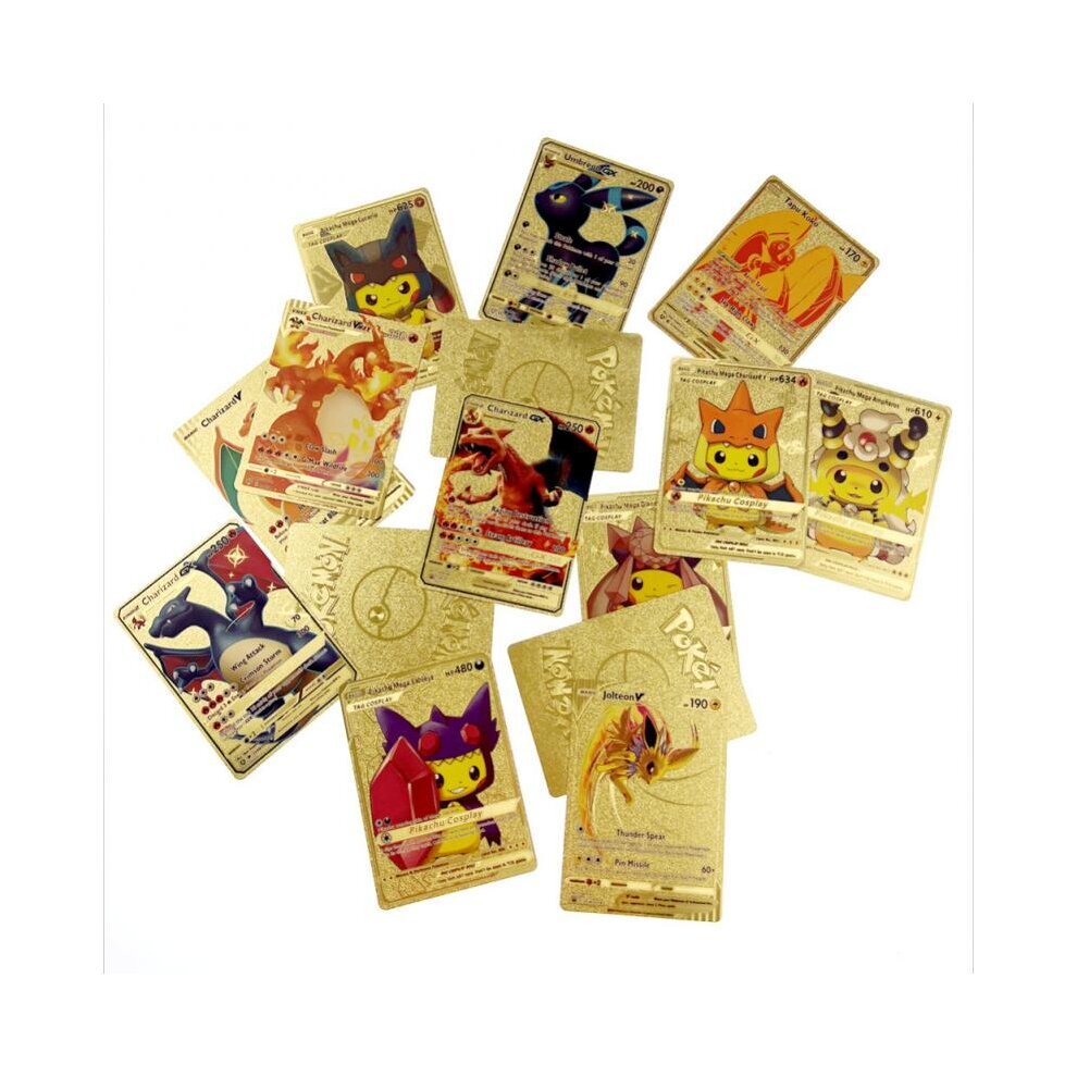 Pokemon Card Battle Trainer Collection Cards Toys Include 55PCS Gold Cards 55PCS Silver Cards 55PCS Black Cards