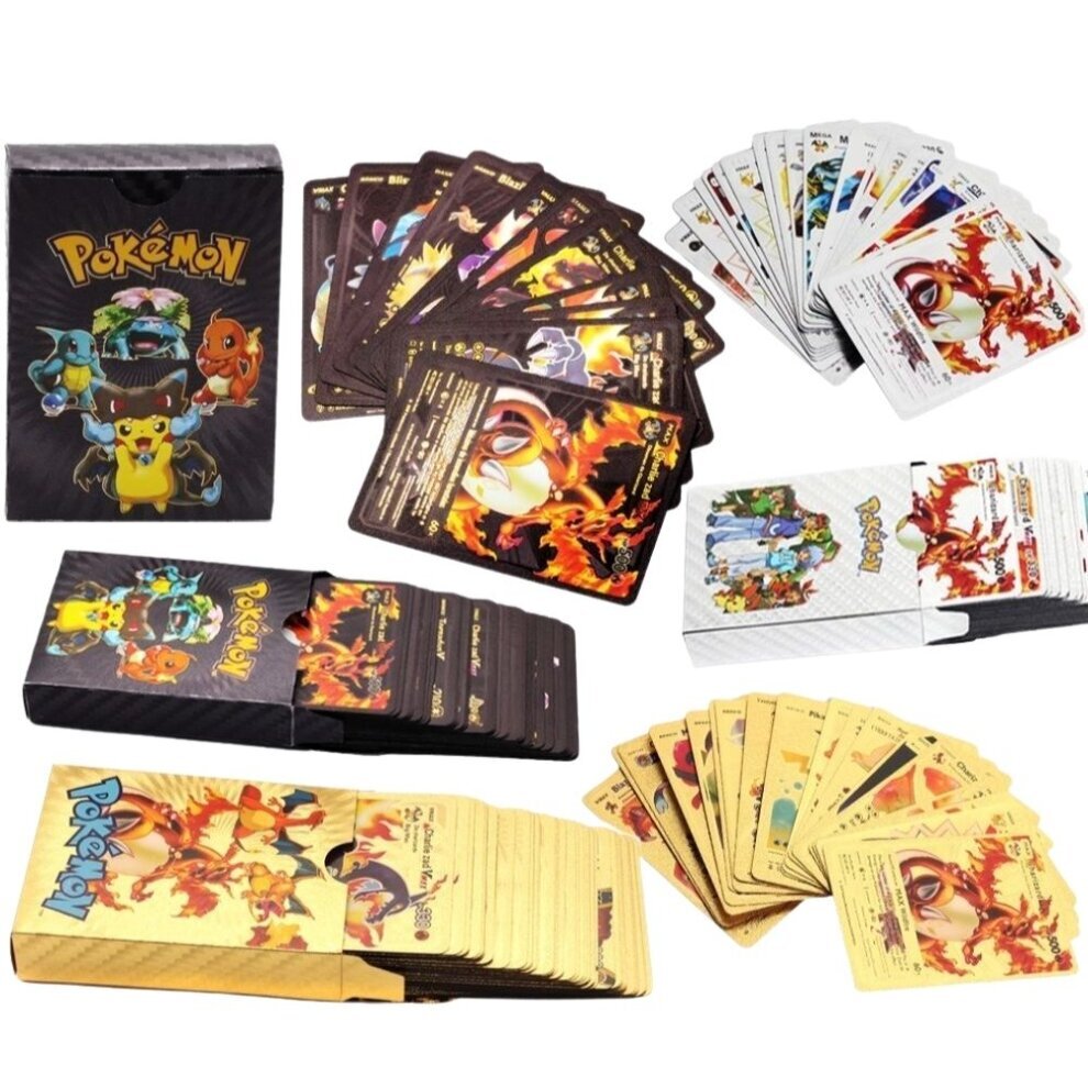 Pokemon Card Battle Trainer Collection Cards Toys Include 55PCS Gold Cards 55PCS Silver Cards 55PCS Black Cards