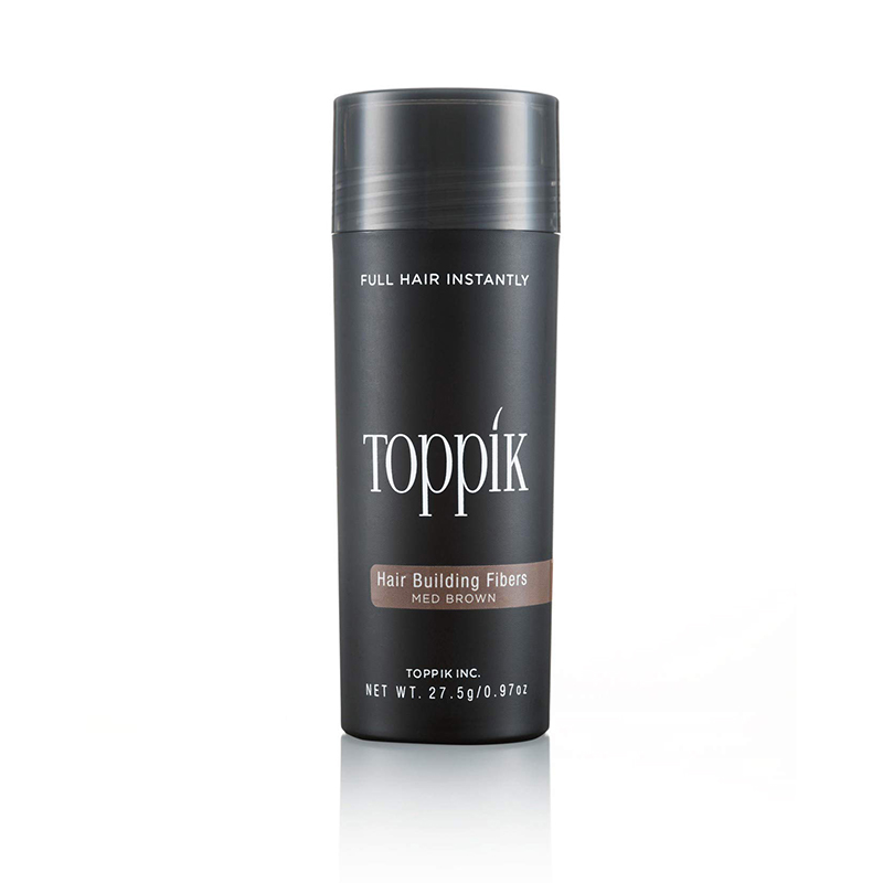 Toppik Hair Building Fibres Powder Medium Brown for A Thicker-looking Hairline Crown and Beard Instant Thinning Concealer for Men and Women
