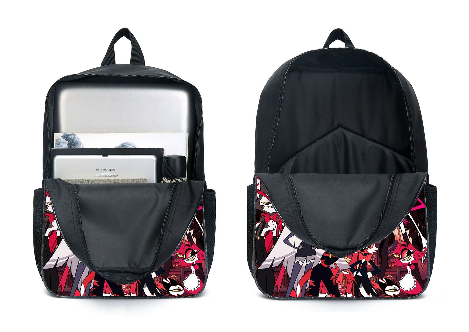 Hazbin Hotel School Backpack School Bags Shoulder Bag Pencil Case 3 Pieces Set Cartoon Student Travel Rucksack for Boys Girls