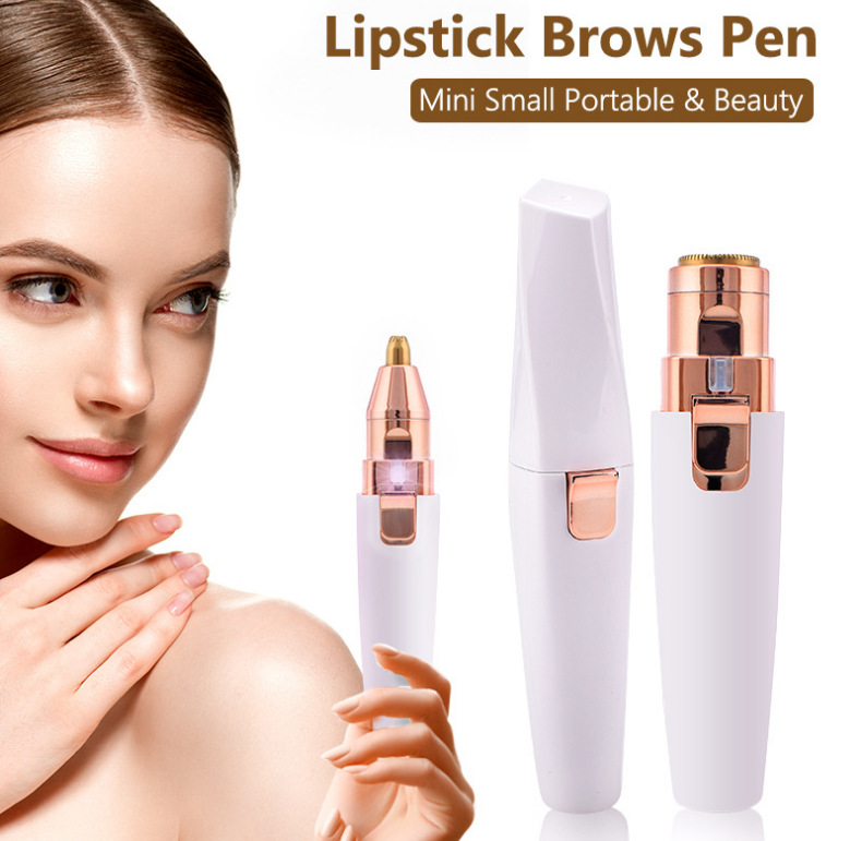 USB Rechargeable Eyebrow Trimmer & Hair Remover 2 in1 Grooming Tool for Women