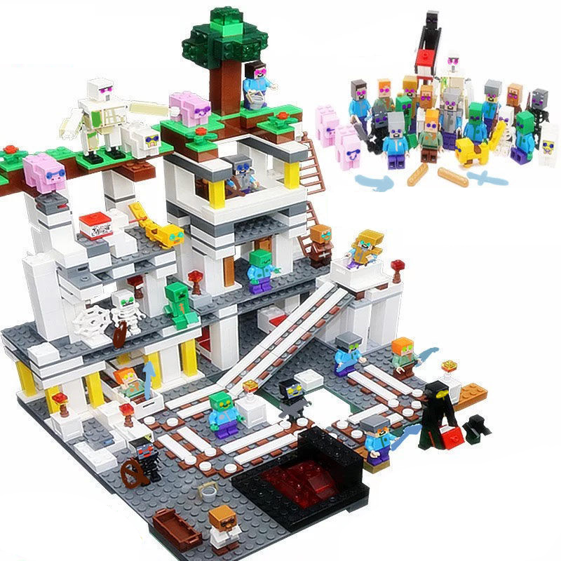 Minecraft The Mine Building Bricks Set with 24pcs Minifigure My World Blocks Kids Gift Educational Toy Fit Lego
