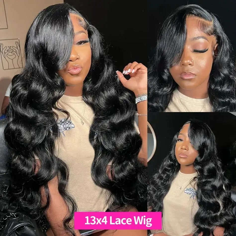 (5x5 HD 18inches) HD Transparent 13x4 13x6 Body Wave Lace Front Wig Pre Plucked 360 Lace Frontal Wig Human Hair Wigs For Women 5x5 Wig 200 Density